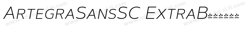 ArtegraSansSC ExtraB字体转换